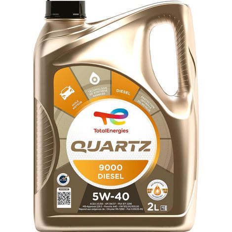 Quartz 9000 Diesel 5W-40, Huile moteur, 2 litres (1/5)