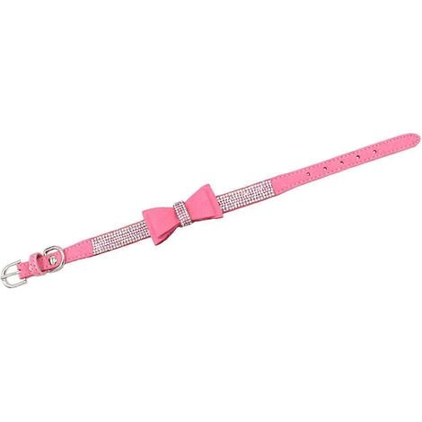 Collar para perro con pedrería ajustable para entrenamiento canino, 3 juegos, rosa, lazo resistente (1/5)