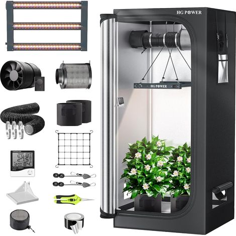 Indoor Grow Kit 70 x 70 x 63 mm with 160 W LED Horticultural Lamp (1/5)