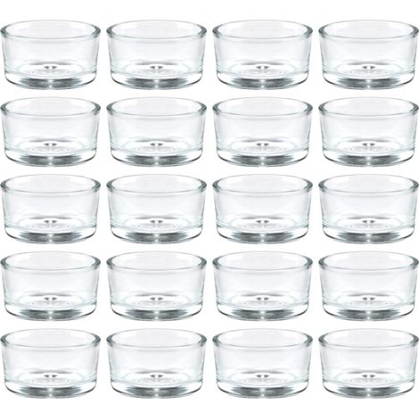 Lot de 36 photophores en Verre Transparent de 2,5 x 5,1 cm, à Utiliser pour Les Mariages, Les fêtes, Les dîners, Les centres de Table de Mariage et la décoration d'intérieur (1/5)