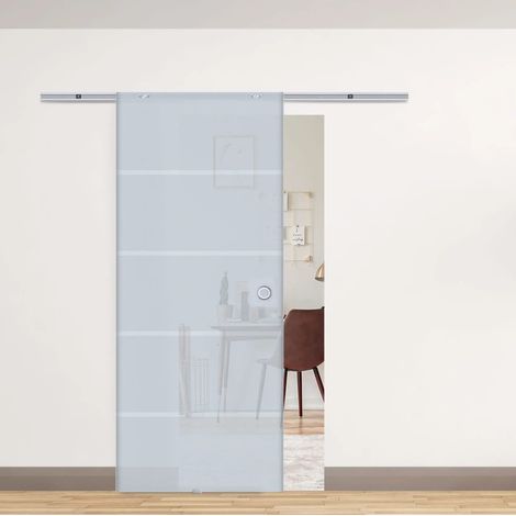 Porta scorrevole in vetro satinato 775 / 900 / 1025 x 2050 mm