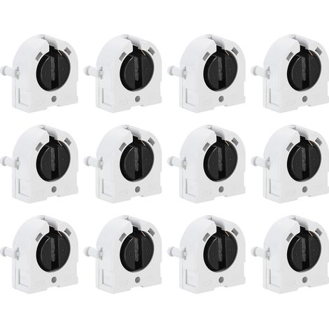 12 Pcs T8 Support de Lumière Fluorescente G13 Base de Lampe (1/5)
