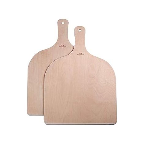 GA HOMEFAVOR 2er-Set Holz-Pizzaschaufeln zum sicheren Transport von Pizza, Brot und Gebäck.