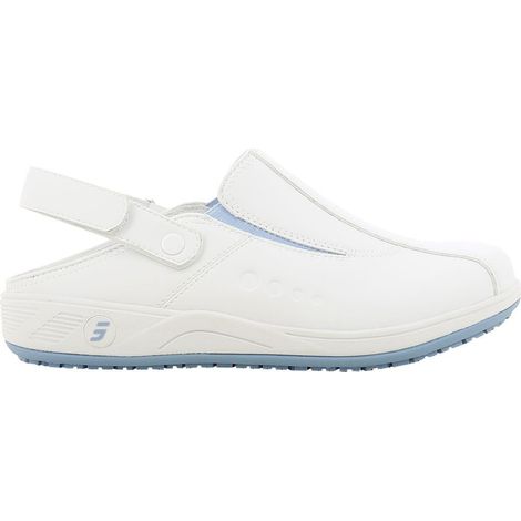 Sabot de travail avec bande velcro réglable FEMME Safety Jogger CARINNE OB SRC ESD A E Bleu Clair 42