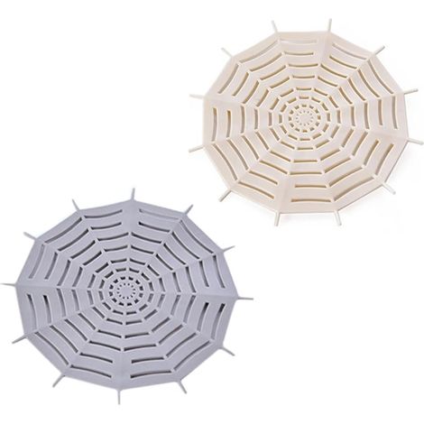 Lot de 2 filtres, grille de vidange, filtre avec ventouses puissantes, filtre facile à nettoyer, grille de vidange, grille de vidange de salle de bain, 15,8 x 15,8 cm