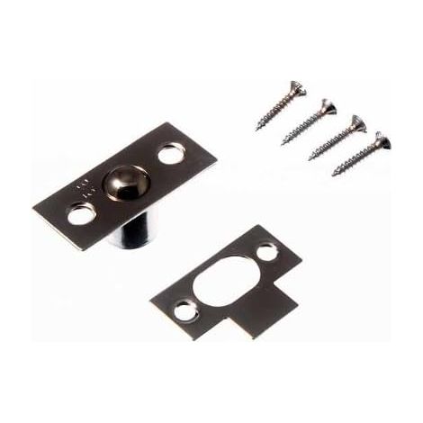 Lot de 10 fermoirs à boules pour placard et porte en nickel 16 mm (1/2)