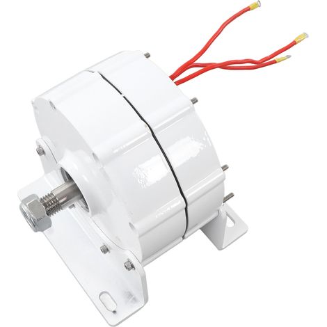 Générateur à aimant permanent triphasé 600 W sans balais et sans engrenages, à aimant permanent NdFeB (terres rares) avec redresseur de base pour éoliennes et turbines hydrauliques 12 V (1/5)
