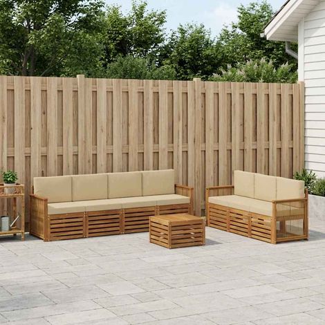 vidaXL Sofagarnituren mit Kissen 8 pcs Massivholz Akazie (1/5)