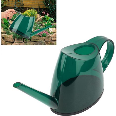 Arrosoir 1.2L avec long bec Candy Colored Watering Can, design minimaliste et entrée large, en matériau PP écologique (vert) (1/5)