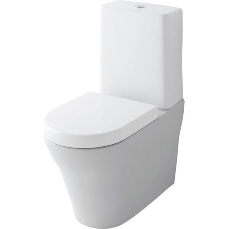 TOTO MH Tiefspül-Stand-WC mit aufgesetztem Spülkasten, randlos, Tornado Flush-Düsenspülung, Keramik Cefiontect, Weiß (1/3)