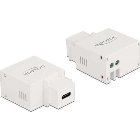 Delock MÃ³dulo Keystone USB Type-Câ¢ Puerto de carga 2,1 A blanco