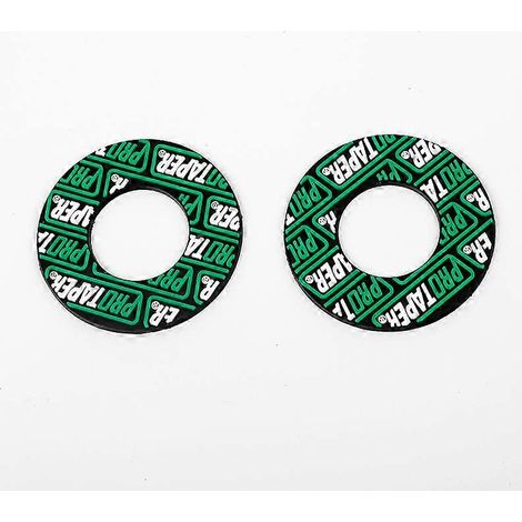 Poignée de guidon de moto 7/8" (22 mm / 24 mm) pour Protaper, compatible motocross, dirt bike et pit bike. Joint en caoutchouc gel. Couleur : vert. (1/4)