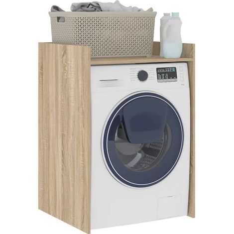 Meuble de Lavage avec Plan de Travail - Armoire de Salle de Bain en Chêne Sonoma, 67.5 x 62 x 97 cm (1/5)