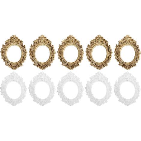 Lot de 10 cadres photo vintage pour bijoux et accessoires photo, petits cadres décoratifs-7.00X5.20X0.50CM (1/4)