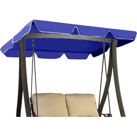 Outdoor Swing Canopy Replacement Cover, Adorable Compact Garden Hammock Top Covers, Heavy Duty Tear-Proof Anti-UV Waterproof Canopy for 2 to 3 Seater Swings Chair Bench Seat (1/5)