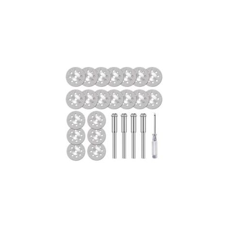 Juego de 20 discos de corte de diamante de 22 mm, con 4 mandriles de 3 mm y 1 destornillador para cortar materiales duros - Crezuo (1/5)
