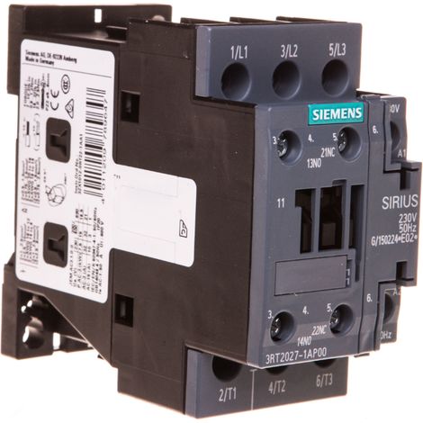 Contacteur de puissance 32A 3P 230V AC 1NO 1NC S0 3RT2027-1AP00