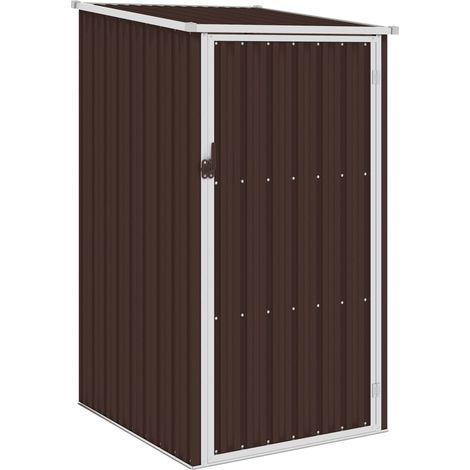 Cobertizo de jardín verde acero galvanizado 87x98x159 cm vidaXL