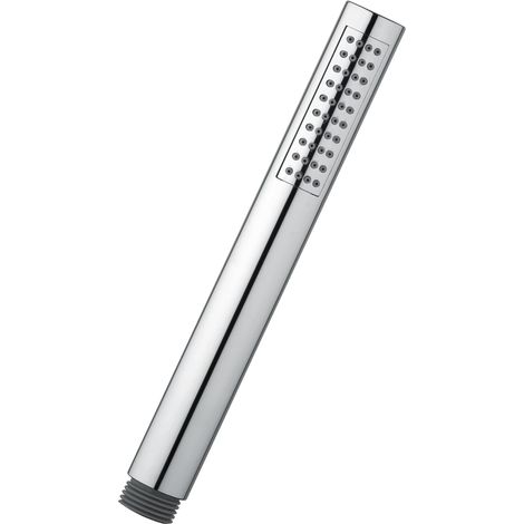 Schläfer 1303200 Soffione per Doccia Monogetto Style, Cornetta Doccia dalla Forma Cilindrica, Doccino Anticalcare 1/2 in Abs, Doccetta dal Design Minimal, Finitura Cromata