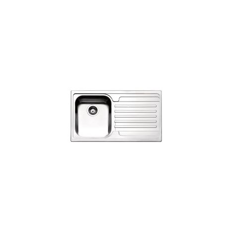 Apell VE861IRBC Venezia Lavello da Incasso 1 Vasca Gocciolatoio Destra 86x50 cm colore Acciaio Inox Spazzolato (1/2)