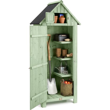 Narrow Garden Shed - Sage Green (1/5)