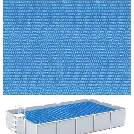 Bâche rectangulaire de 220 x 150 cm, bâche pour piscines hors sol, bâche anti-poussière pour piscines gonflables, bâche solaire à bulles pour piscines familiales gonflables, pataugeoire (1/5)
