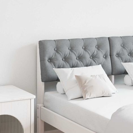 Tête de lit capitonnée-Panneau de lit Gris clair 120 cm Pin massif 918076 (1/5)