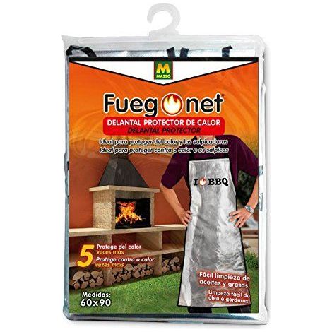 Tablier de barbecue comercial quimica masso argentée 60 x 90 cm (1/2)