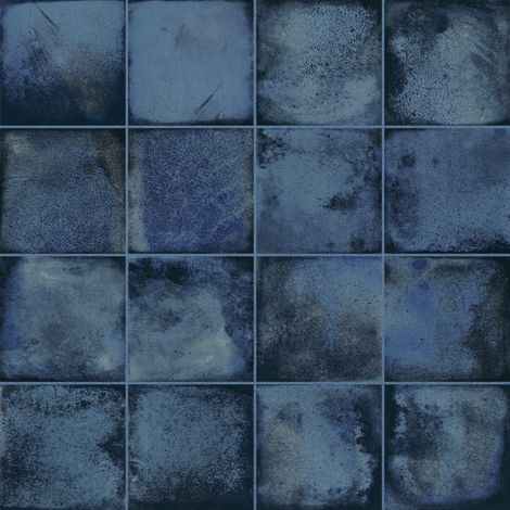 Carrelage effet Zellige Bleu Profond 14,8x14,8x0,77 cm Orvian - Mur intérieur (vendu par carton de 0,57 m²) - RO'MA CARRELAGE