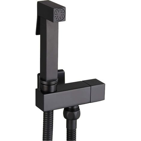 Douchette pour robinet.Kit de pulvérisateur de toilettes. pulvérisateur de bidet à main en laiton noir. pulvérisateur de bidet mural. kit complet de pulvérisateur de toilettes pour le nettoya (1/5)