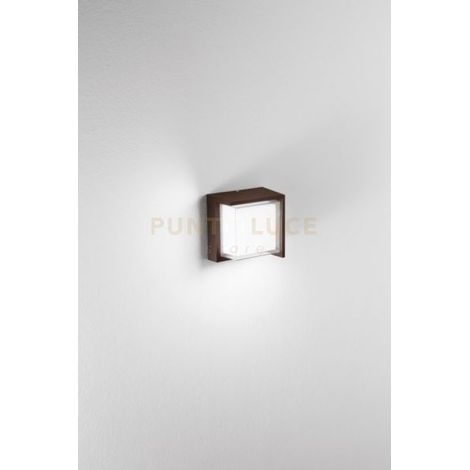 FONTE SQUARE APPLIQUE DA ESTERNO 4000K 780LM 12W IP65 CORTEN 16x16CM