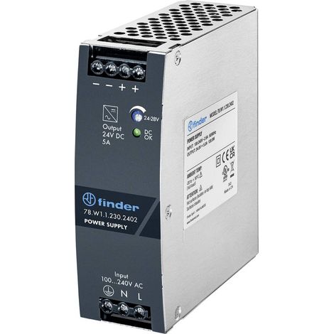 Finder 78.W1.1.230.2402 Bloc d'alimentation à découpage 5 A 120 W Nbr. de sorties:1 x Contenu 1 pc(s)