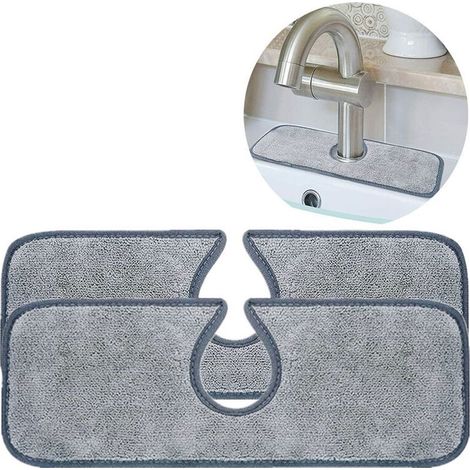 alfombrillas absorbentes para grifo de cocina, protector contra salpicaduras para fregadero, alfombrilla absorbente para grifo, almohadillas de secado para limpieza de platos. (1/5)