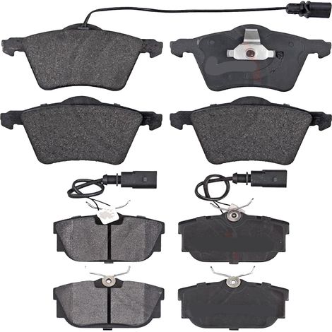 KIT PASTIGLIE FRENO ANTERIORI E POSTERIORI compatibile con FORD KUGA I / PASTIGLIE FRENANTI AUTO OEM FDB1594,FDB1917 / SOSTITUZIONE DIRETTA / BASSA POLVERE / SILENZIOSO (1/4)