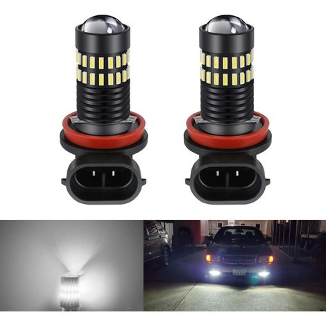 Ampoules H11 LED Antibrouillard 6000K Blanc DC 12V LED H11 H8 H9 pour Feux de jour de Voiture Ampoules Halogènes Antibrouillard ou DRL (1/5)