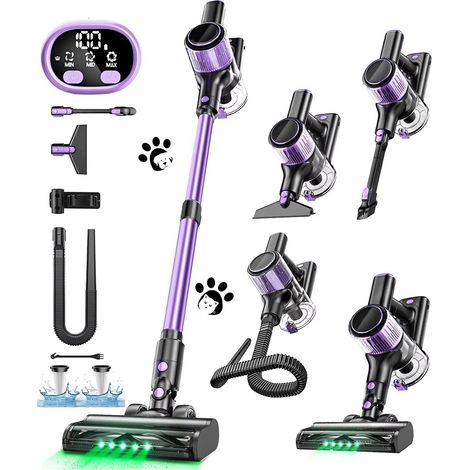 Aspirateur Sans Fil 500 W 40 kPa, Aspirateur Balai 10 en 1 avec Autonomie 45 min, Aspirateur pour Maison, Tapis, Sols Durs et Poils d’Animaux (1/5)