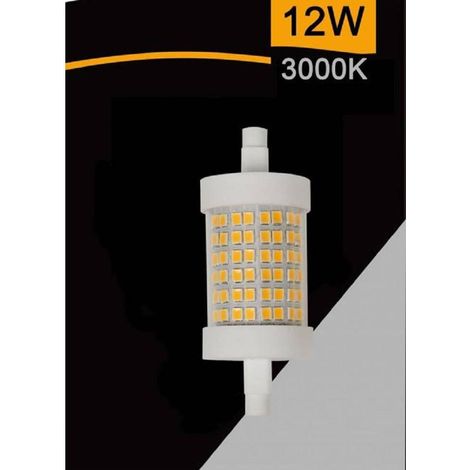 TrAdE Shop Traesio - Lampadina Led R7s 12 Watt 1320 Lumen Luce 3000k 6500k 4000k Sparac-r7s-12w-002 - -Bianco Caldo -