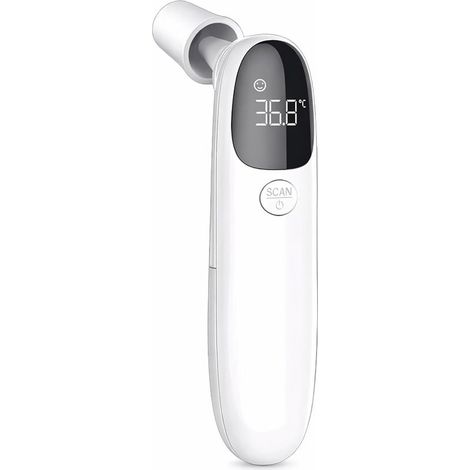 Thermomètre auriculaire numérique pour adultes et enfants – Thermomètre frontal infrarouge rapide et précis, lecture instantanée, alarme de fièvre et écran LCD – Thermomètres infrarouges pour (1/5)