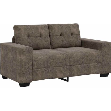 Canapé,Sofa pour Salon deux places avec coussin Gris foncé Faux cuir CFW83586 (1/5)