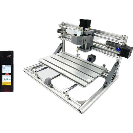 Fresatrice CNC, design compatto, compatibile con vari materiali, possibilità di aggiungere un laser da 20 W. (1/2)