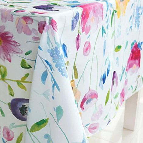 Nappe lavable motif floral, imperméable, facile d'entretien, 140x200 cm
