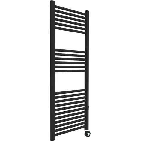 Elektrischer digitaler Handtuchwärmer 150 x 50 cm in Mattschwarz zur Wandmontage ERCOS Elettra ASOPSD490005001500  matt-schwarz (1/5)