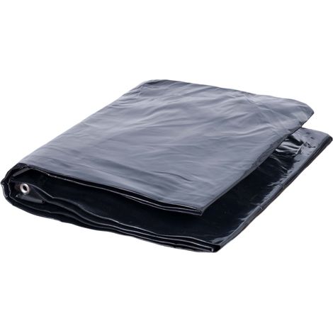 NEMAXX® telone 450 g/m² 8×5 m nero occhielli alu impermeabile anti-UV (1/5)