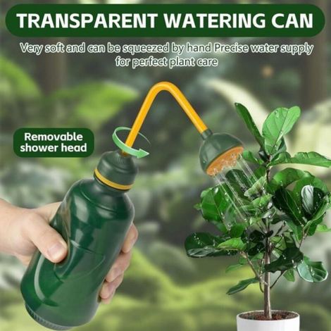 -Arrosoir Plante Interieur, 450ml Petit Arrosoir pour Bonsaïs, Pulvérisateur a Main pour Semis, Bonsaïs, Plantes Délicates et (1/4)