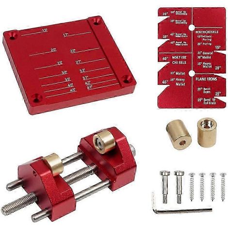 Kit de guidage pour l'affûtage de ciseaux à bois et de rabots, compatible avec les affûteurs de 5/32 à 3 pouces, incluant le guide d'affûtage FDQ (1/5)