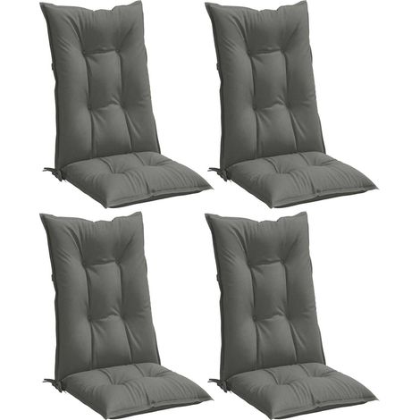 Maison Exclusive - Hochlehner-Auflagen 4 Stk. Melange Dunkelgrau (1/5)