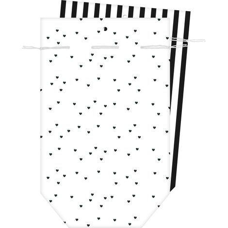 Braun & Company Geschenktasche schwarz weiß 16 x 26 cm Geschenkverpackungen