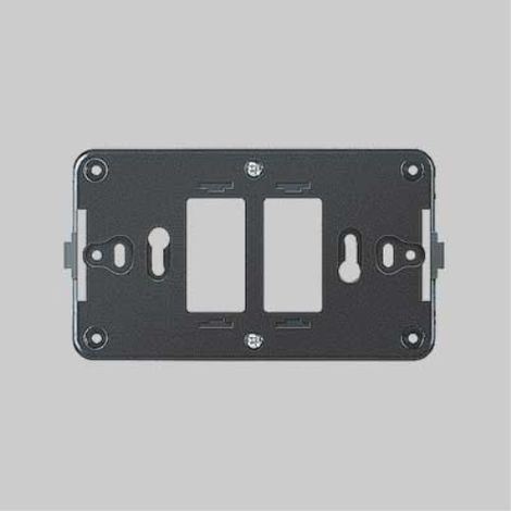 Supporto a parete 2 posti per serie "tondo" 2 moduli EC ELETTROCANALI (1/2)