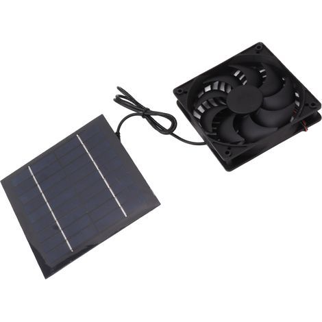 10W Solar Panel Powered Fan Kit for Small Greenhouses, Niches, Sheds, Ventilation (1/5)
