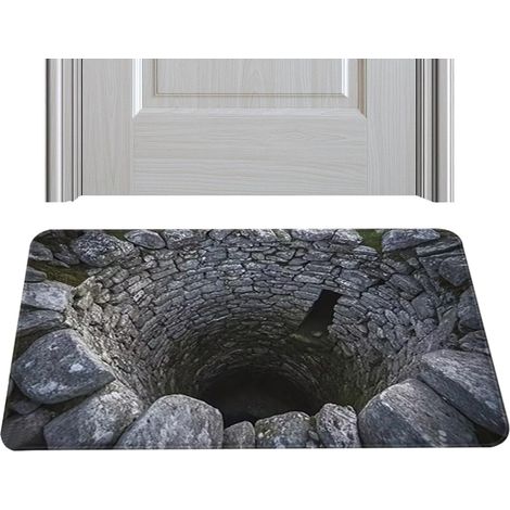 Tapis Illusion 3D Tapis en Illusion 3D Antidérapant et Imperméable  Tapis d'Entrée avec Design de Trou Sans pour Décoration de Sol, Entrée de Porte, Salon, Chambre et Cuisine (1/5)